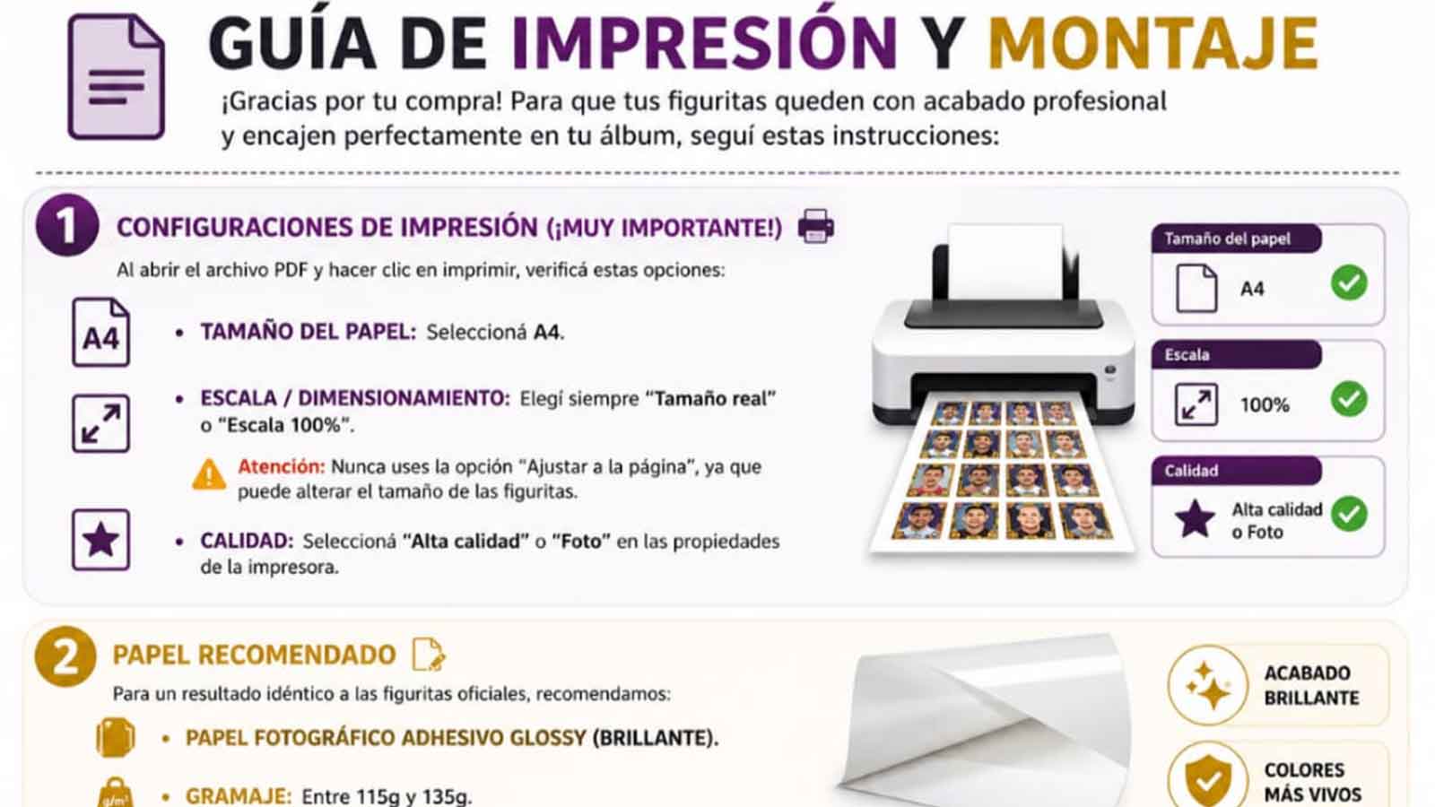 Guía de Impresión y Montaje
