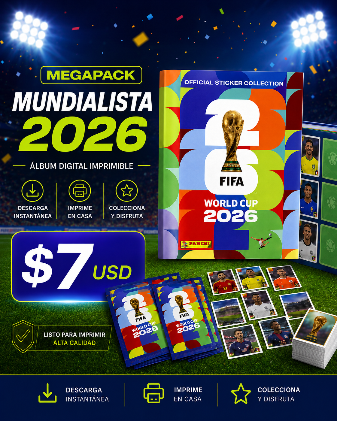 MegaPack Mundialista 2026 — Álbum Digital Imprimible